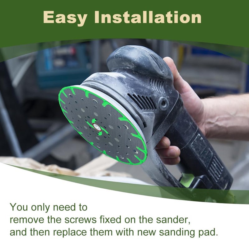 TISDA Upgraded 202460 6-Inch(150mm) Hard Sanding Pad, 48-Hole, M8 Thread, Compatible with Festool ETS 150/3 EQ, ETS EC 150/5 EQ, ETS EC 150/3 EQ, ETS 150/5 EQ Sander Models, 1 Pack - Image 5